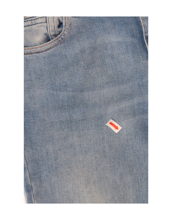 ARMANI Damen Straight Jeans W24 L29 Blau