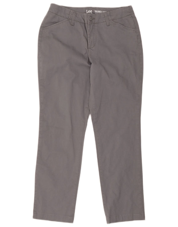 Lee Tailored Slim Straight Chino-Hose für Damen, US 4, S, W30, L27, Grau