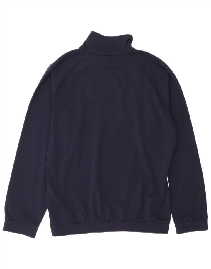 KAPPA Herren-Sweatshirt mit Reißverschluss am Hals, XL, Marineblau, Farbblock-Polyester