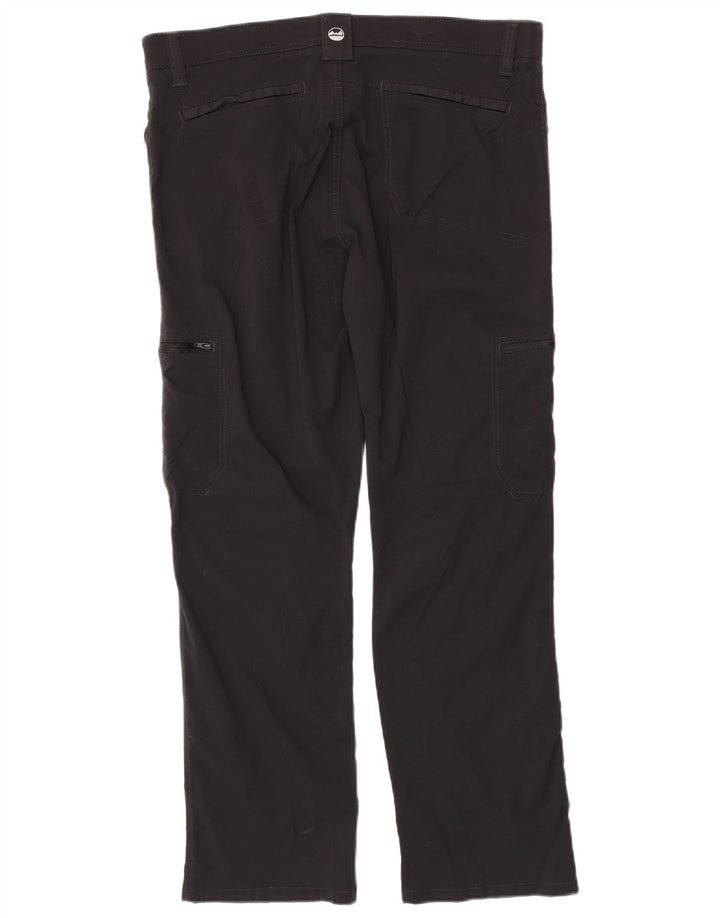 WRANGLER Gerade Cargohose für Herren, W38, L30, schwarzes Nylon