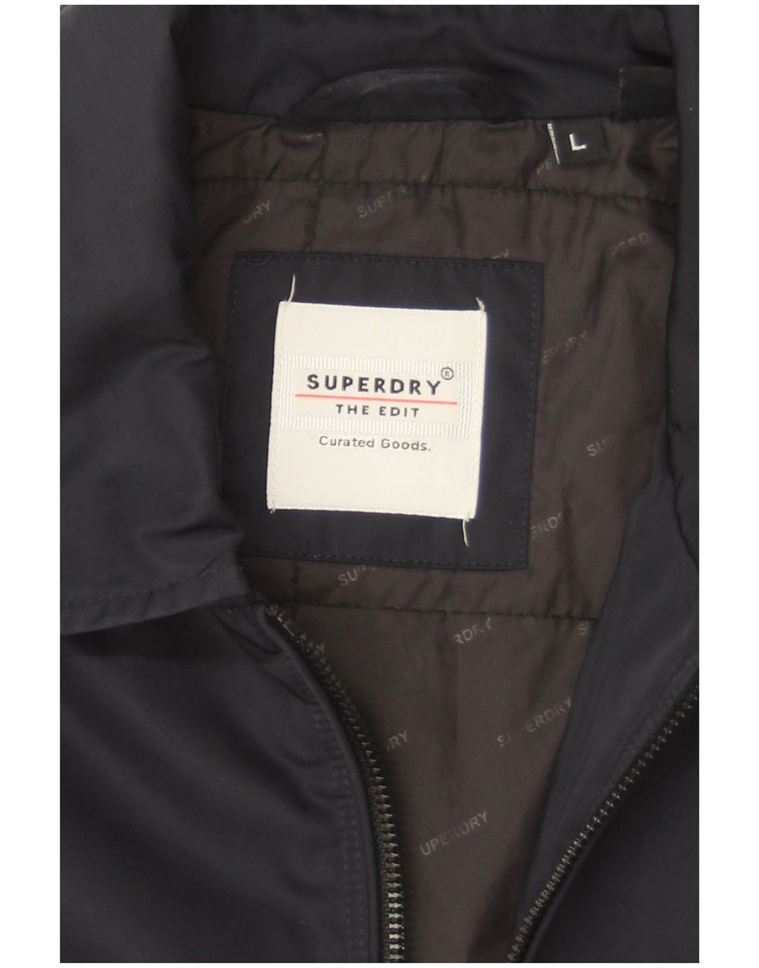 Superdry Herren Bomberjacke UK 40 Large Marineblau Polyester