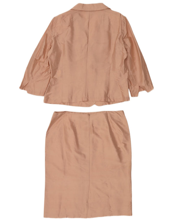 Momenti Damen-Rock-Set mit 2 Knöpfen und 3/4-Ärmeln, Größe 48/50, XL W32, Rosa