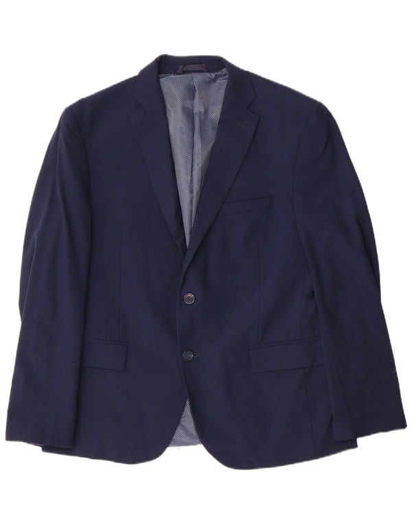 Marks & Spencer Herren-Blazer, kurz, mit 2 Knöpfen, UK 42, XL, Marineblau, Wolle