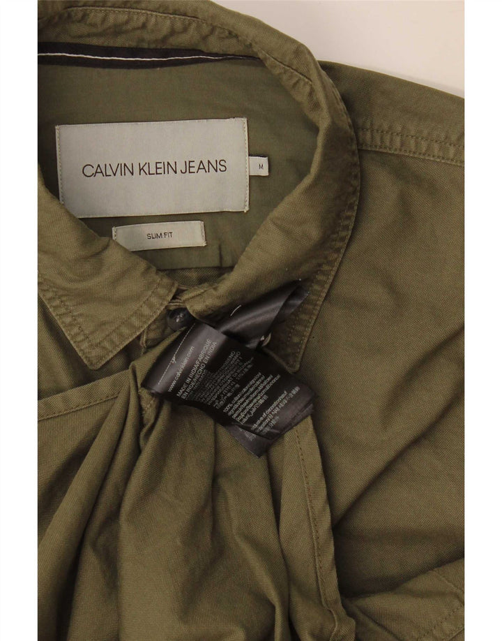 Calvin Klein Jeans Herren Slim Fit Hemd Mittelgrüne Baumwolle