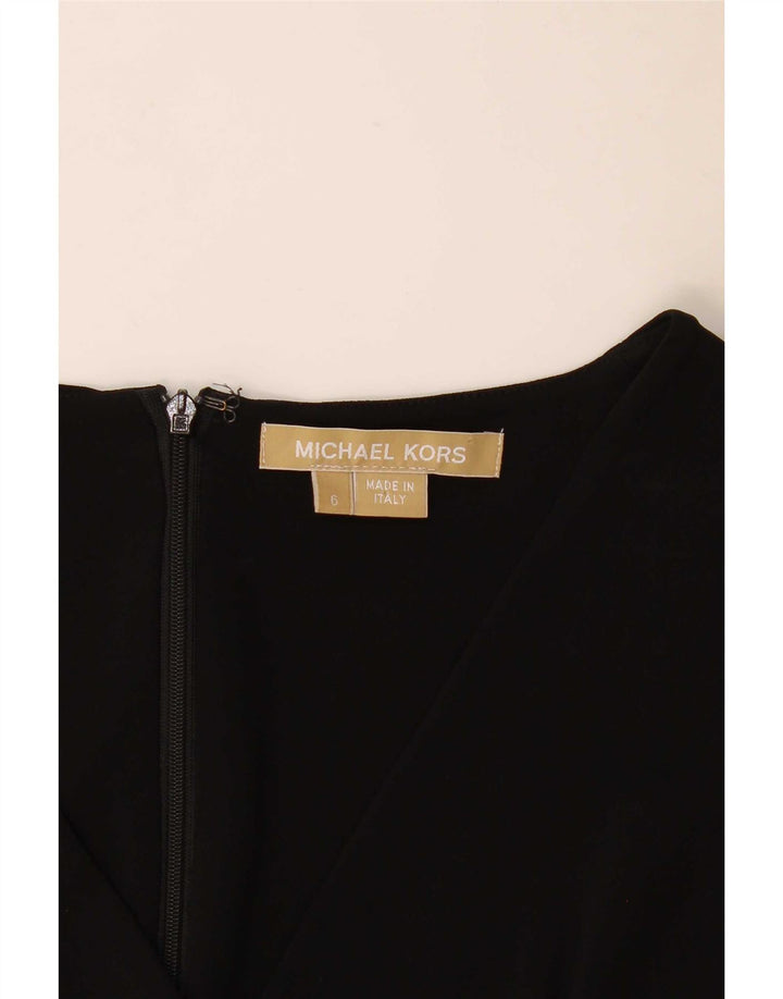 Michael Kors Damen Ärmelloses Etuikleid US 6 Medium Schwarz