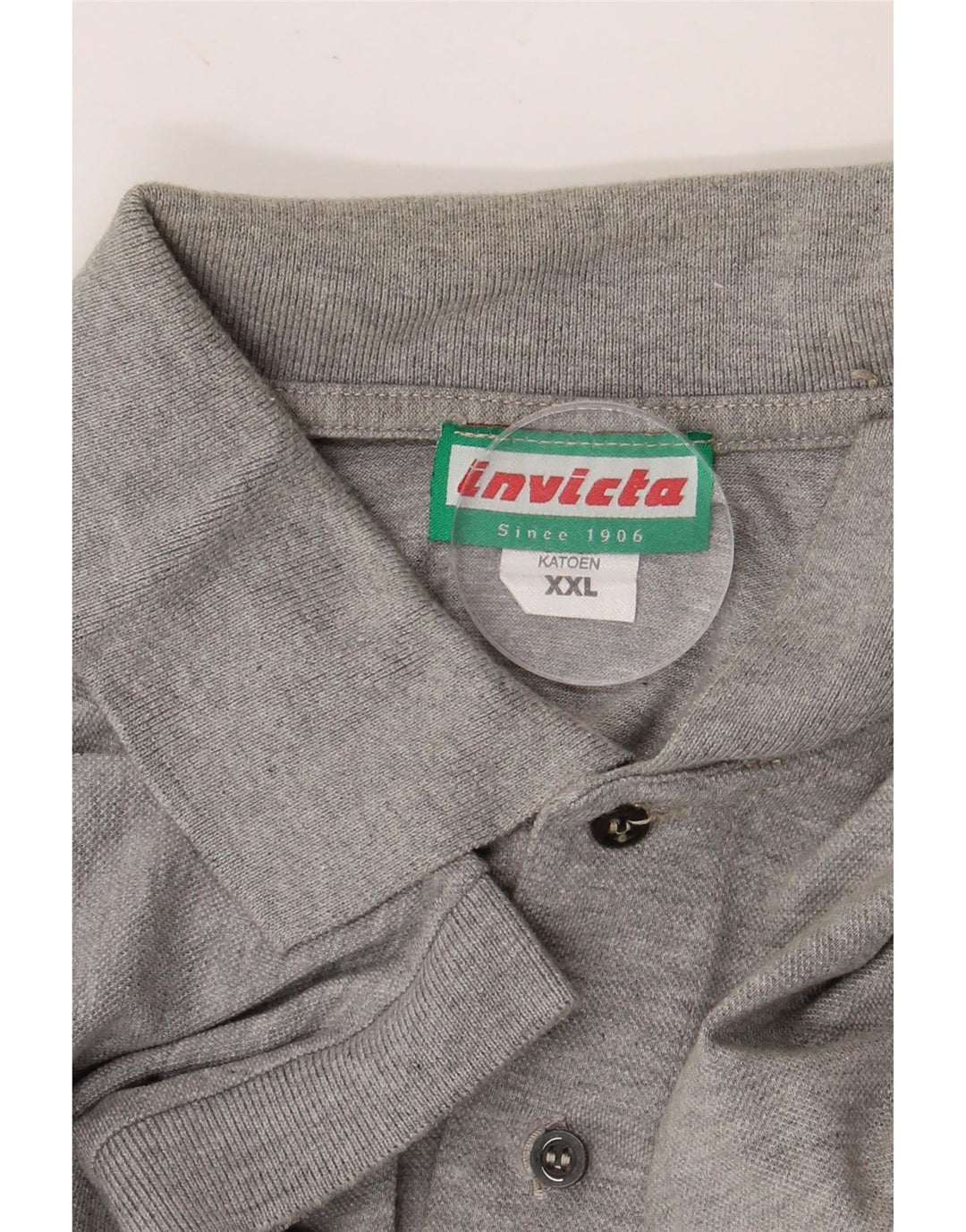 INVICTA Herren Poloshirt 2XL Grau meliert Baumwolle