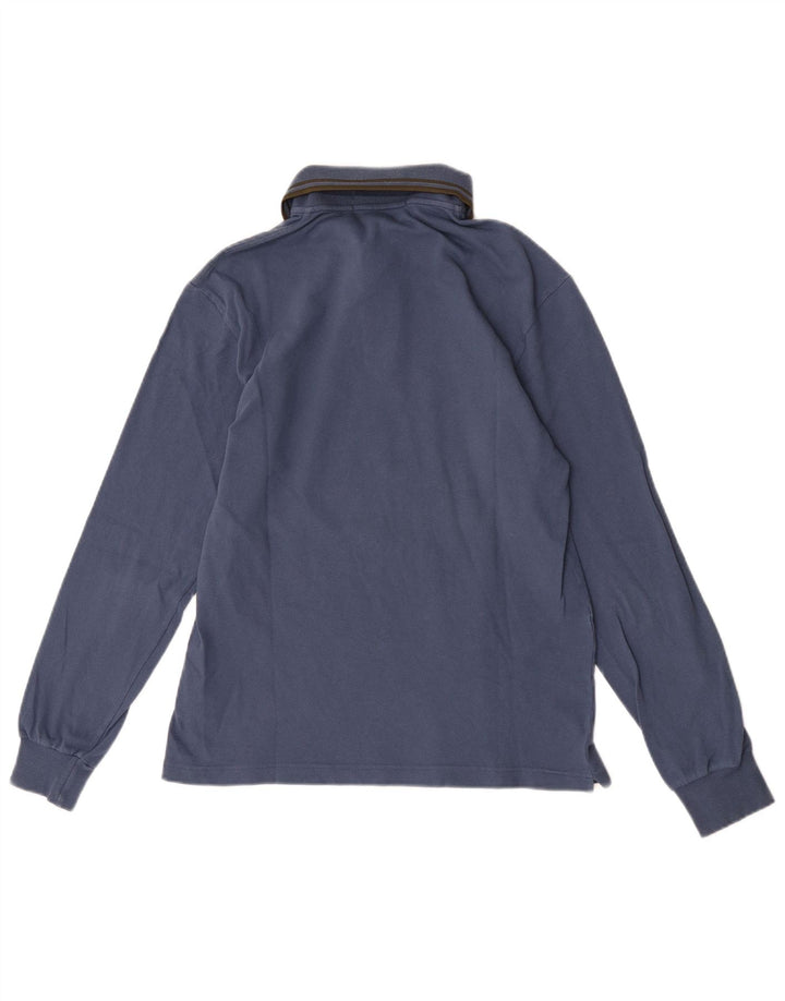 Leichtes und dehnbares Herren-Poloshirt mit langen Ärmeln von Fred Perry, Größe S, Marineblau
