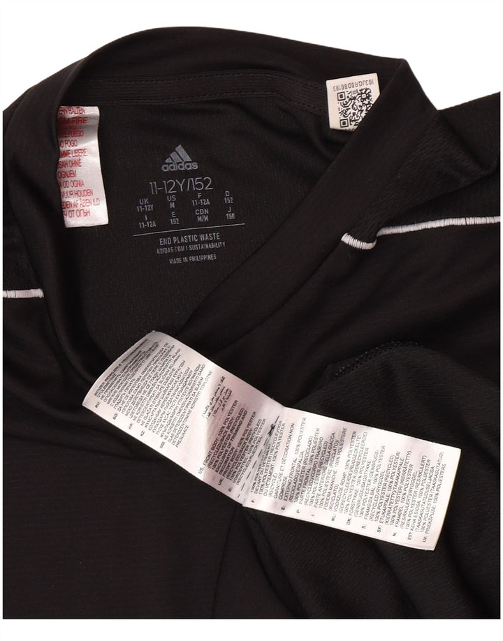 Adidas Jungen Aeroready T-Shirt Top 11–12 Jahre, schwarzes Polyester