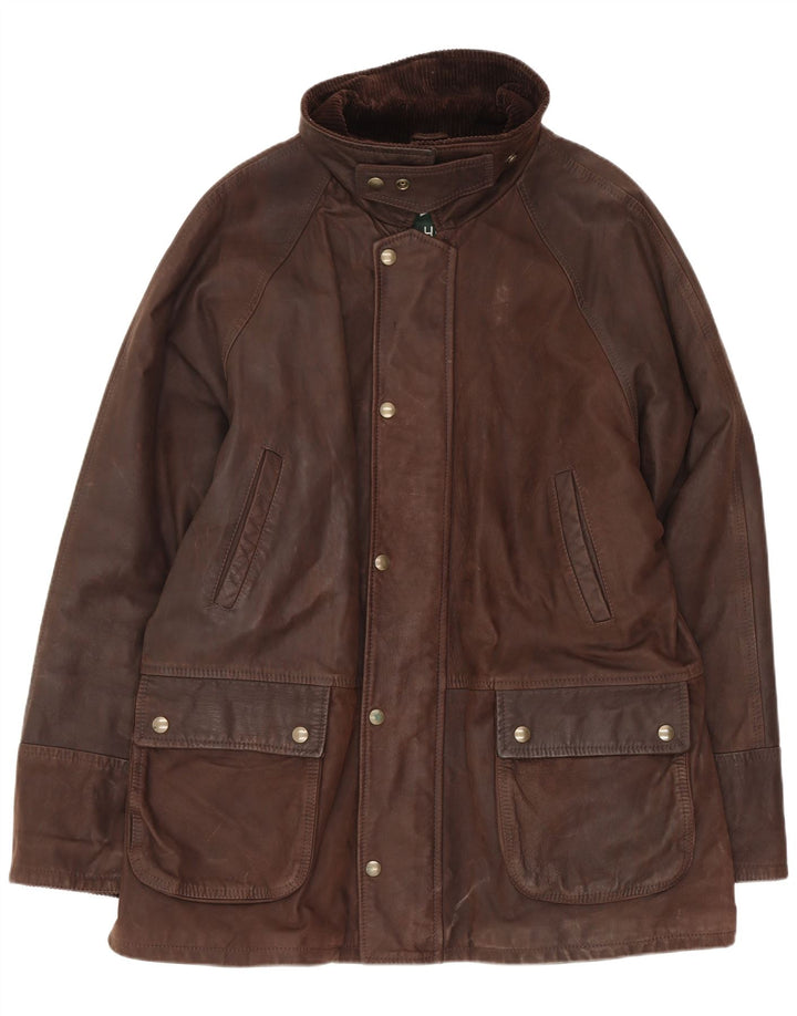 Daniel Hechter Herren Leder-Windjacke IT 52 XL Braun