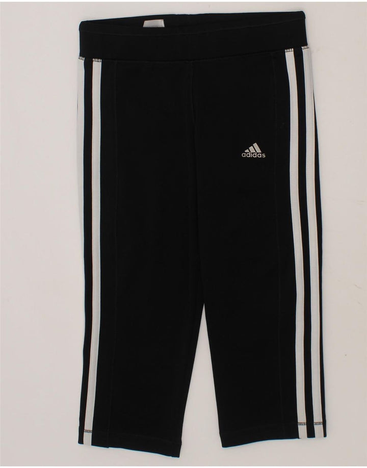 ADIDAS Girls Climalite Tracksuit Trousers 9-10 Years  Black Polyester Vintage Adidas and Second-Hand Adidas from Messina Hembry 