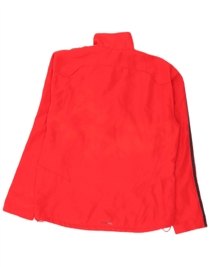 Adidas Herren Climacool Regenjacke UK 40 Großes rotes Colourblock-Polyester