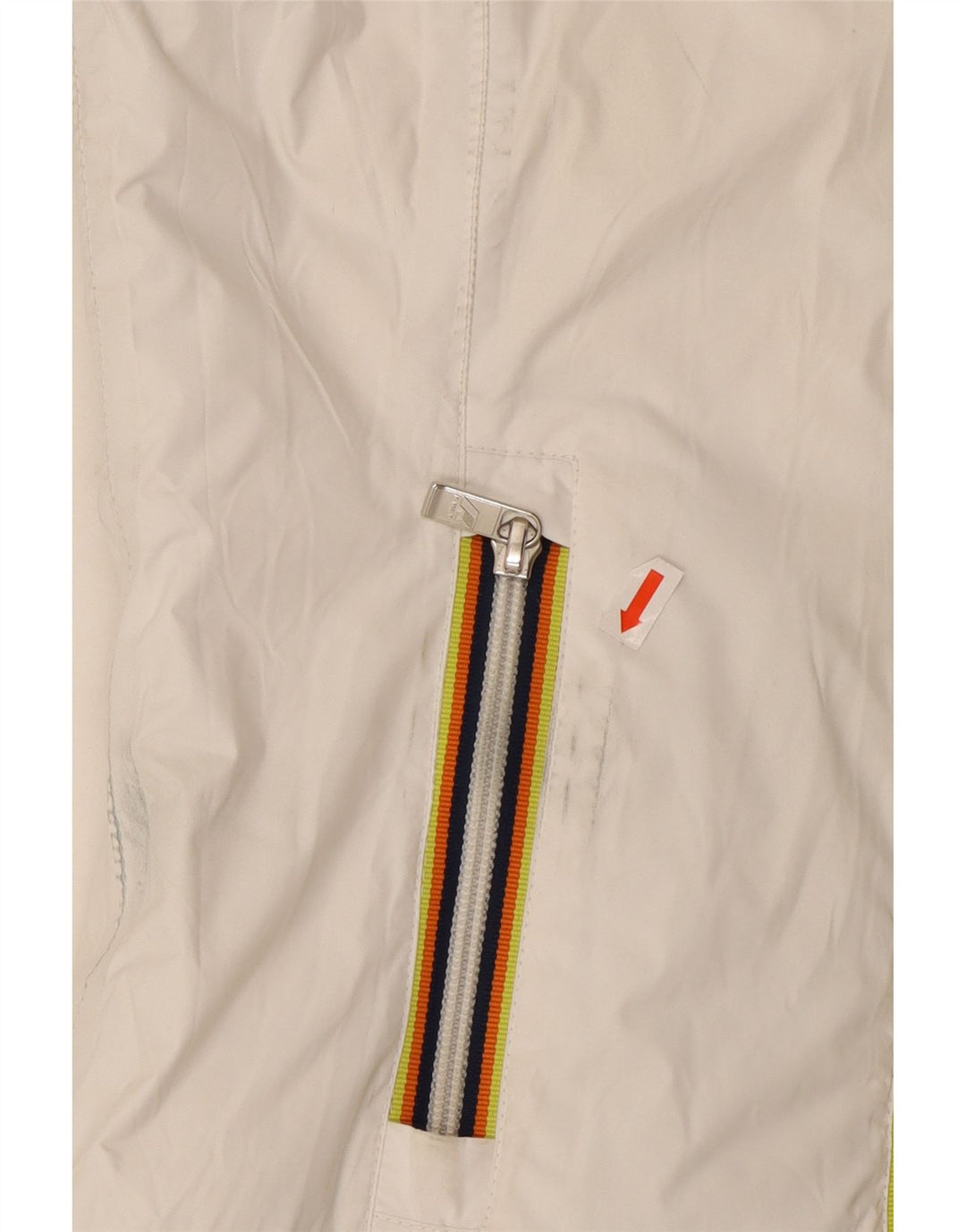 K-WAY wendbare wattierte Jacke mit Kapuze für Mädchen, 8–9 Jahre, weiß, Polyamid