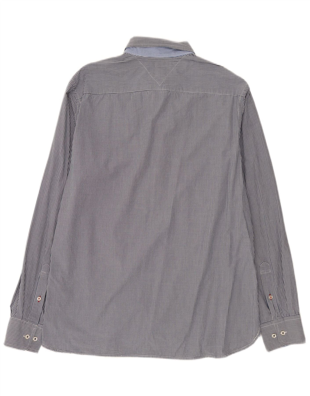 Tommy Hilfiger Herren-Hemd mit individueller Passform, große blaue Gingham-Baumwolle