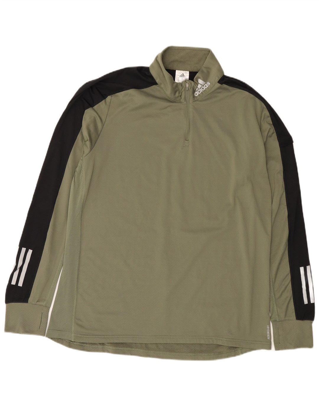 Adidas Herren Aeroready Pullover-Trainingsanzug mit Reißverschluss, XL, Khaki, Farbblock