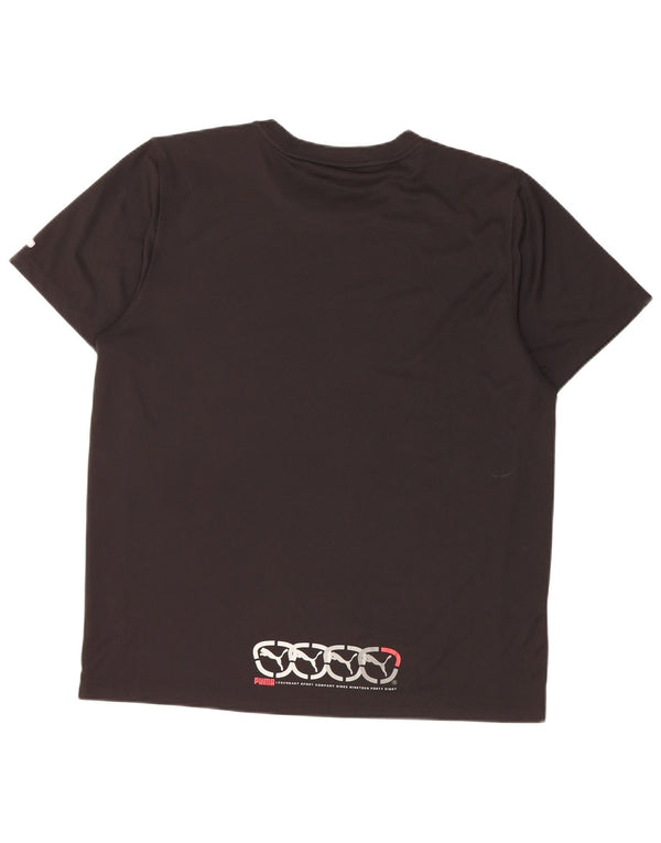 Puma Herren Grafik T-Shirt Top Medium Schwarz