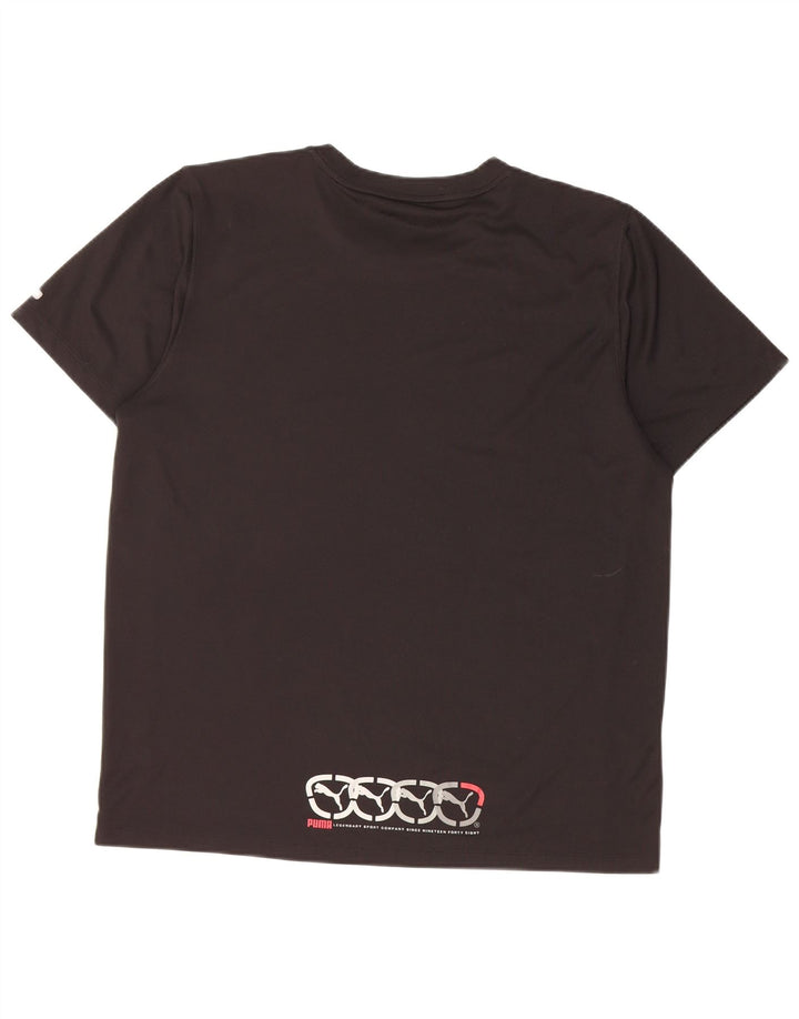 Puma Herren Grafik T-Shirt Top Medium Schwarz