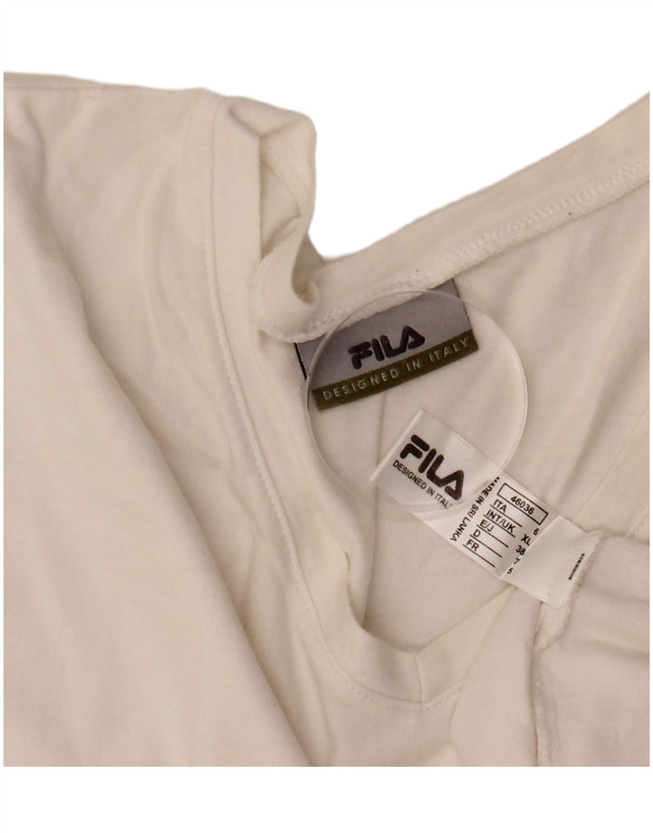 Fila Herren T-Shirt Top XL Weiße Baumwolle