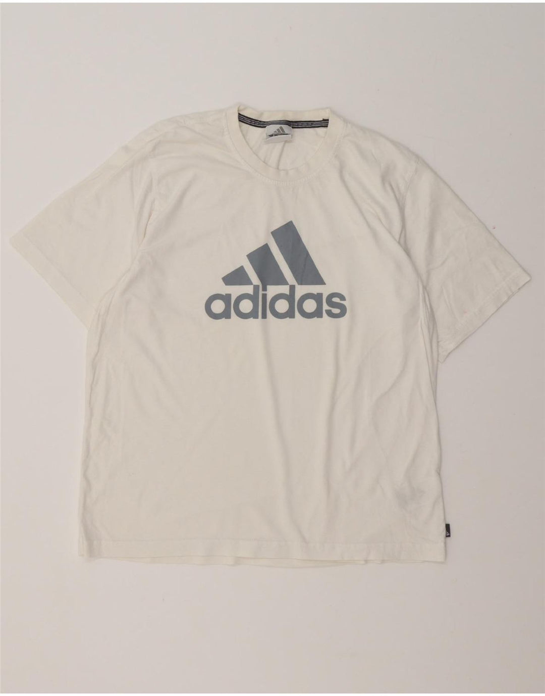 ADIDAS Herren Grafik T-Shirt Top Große weiße Baumwolle