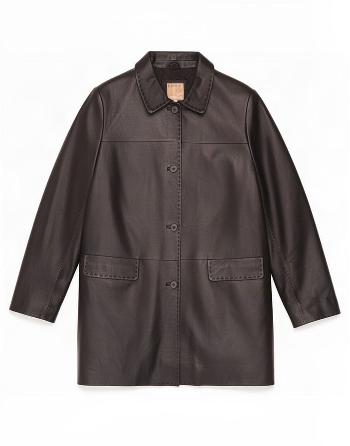 Conbipel Damen Lederjacke IT 44 Medium Schwarz