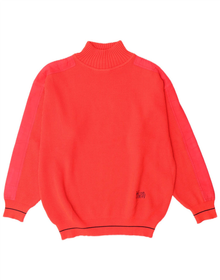 Vintage Herren Rollkragenpullover Pullover IT 50 Mittelrote Wolle