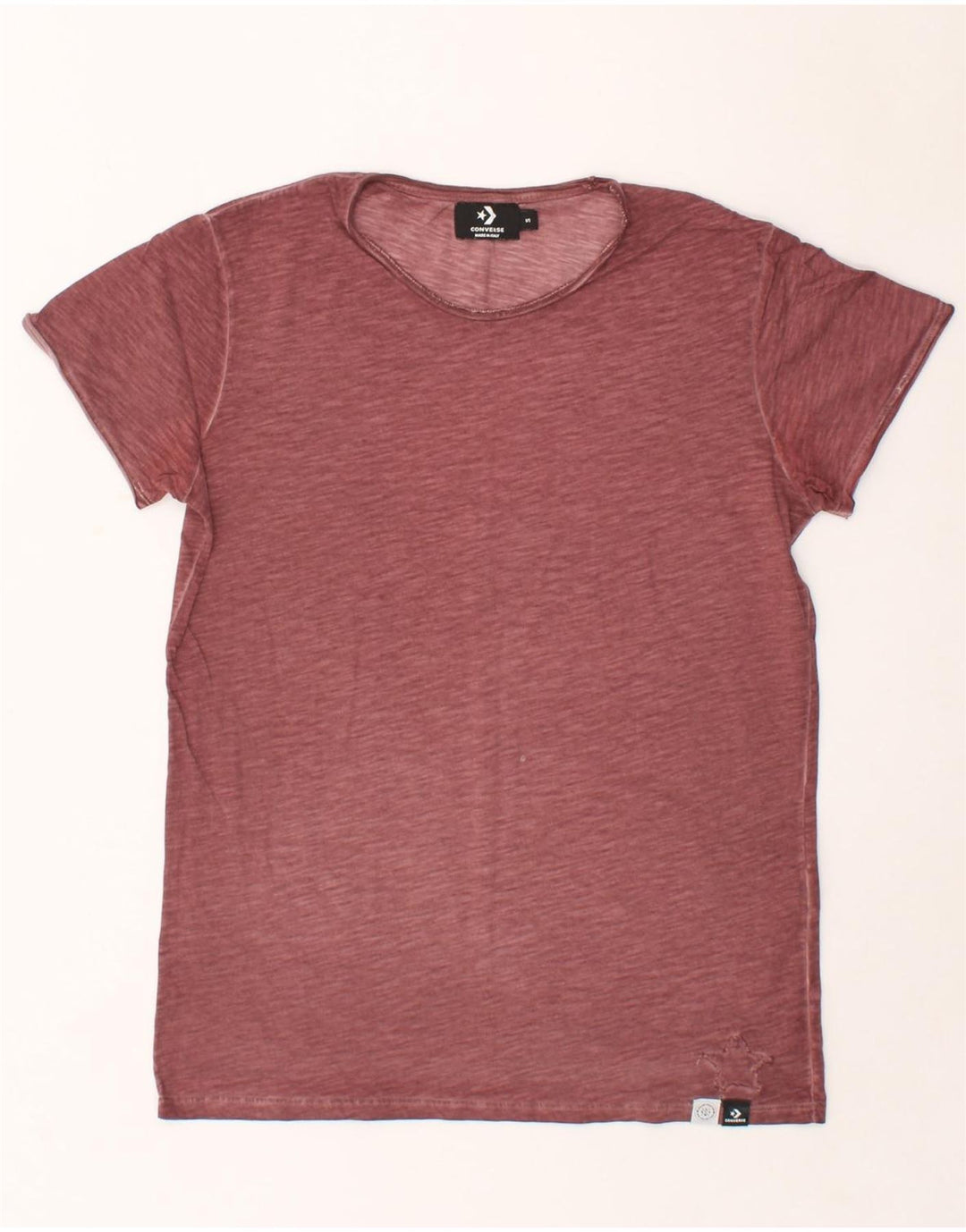 CONVERSE Mens T-Shirt Top Small Maroon Vintage Converse and Second-Hand Converse from Messina Hembry 
