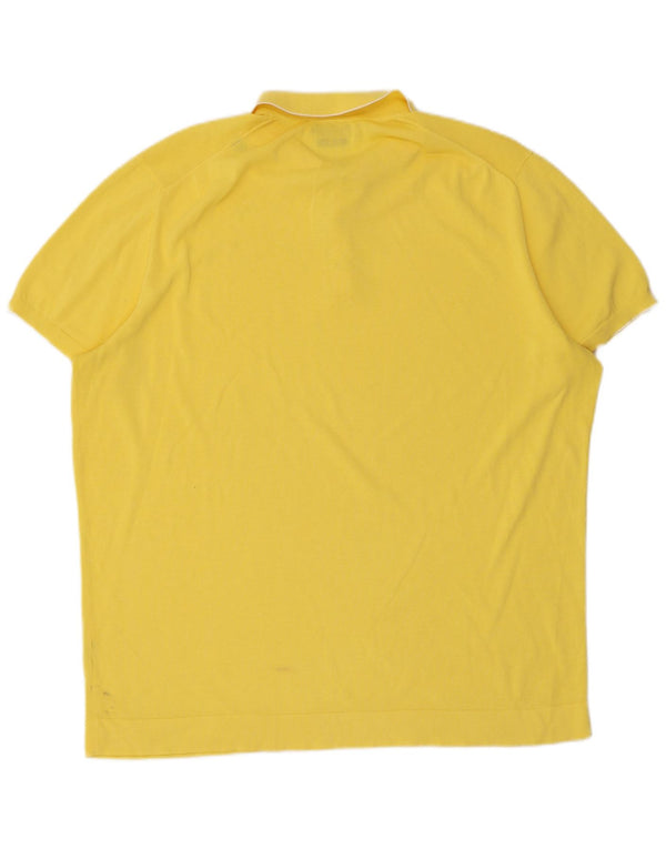 Massimo Dutti Herren Poloshirt XL Gelb Baumwolle