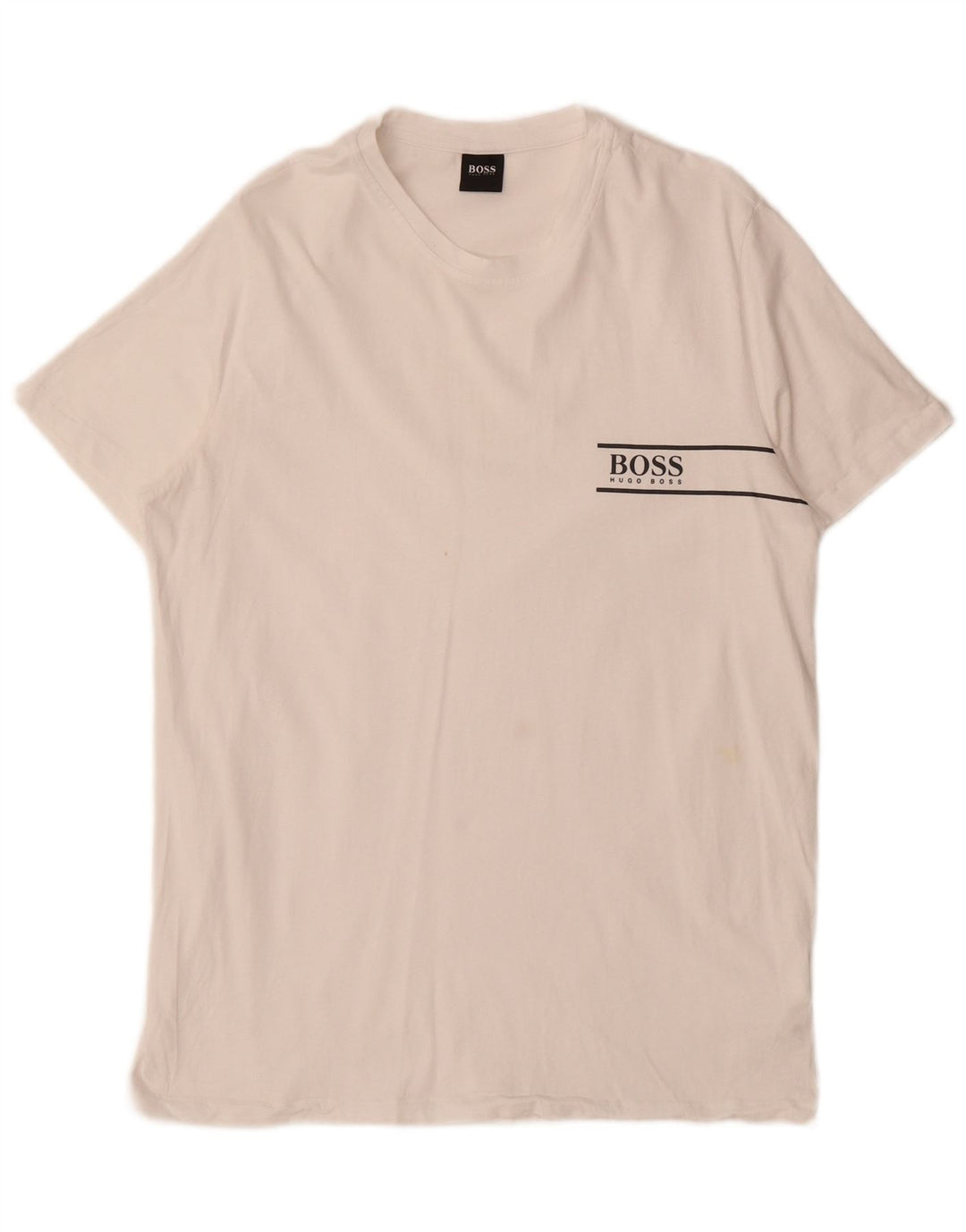 Hugo Boss Herren-T-Shirt mit Grafik, mittelweiße Baumwolle