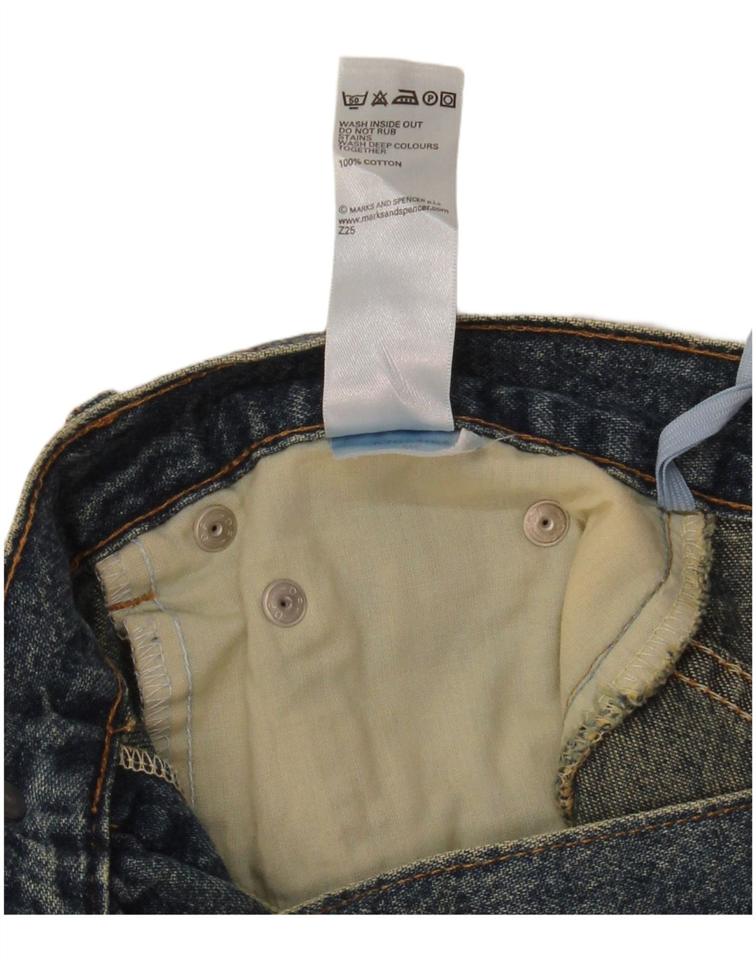 Marks & Spencer Damen Jeansrock UK 14 Medium W30 Blaue Baumwolle