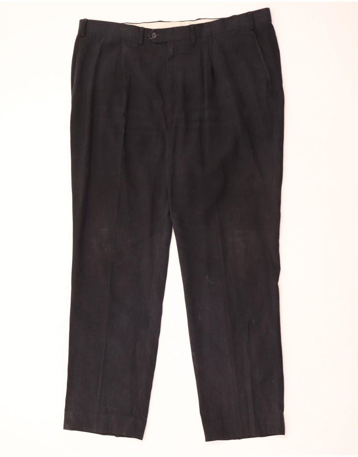 Marks & Spencer Herren-Anzughose mit Pegged-Anzug, W42 L33, marineblaues Lyocell