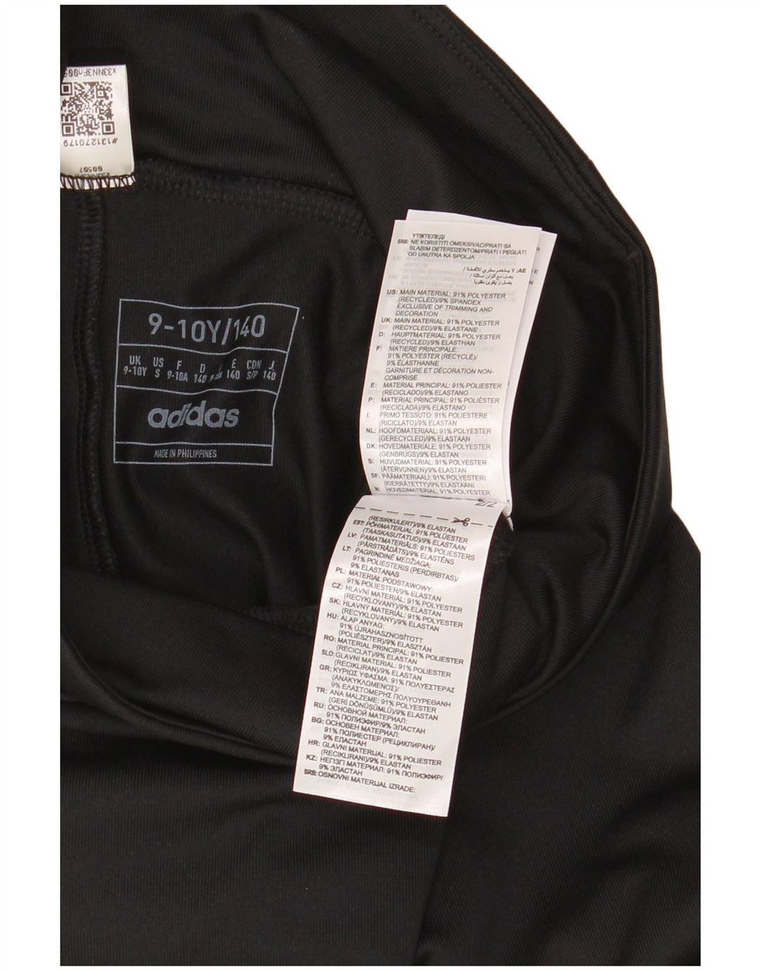 Adidas Mädchen Aeroready Leggings 9–10 Jahre, schwarzes Polyester