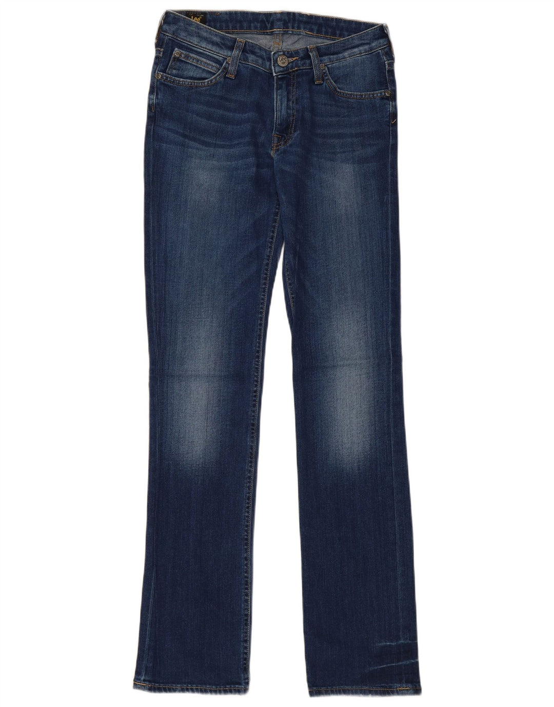 Lee Damen Marlin Straight Jeans W28 L33 Blaue Baumwolle