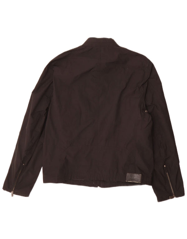 Trussardi Herren Bikerjacke UK 36 Small Schwarz