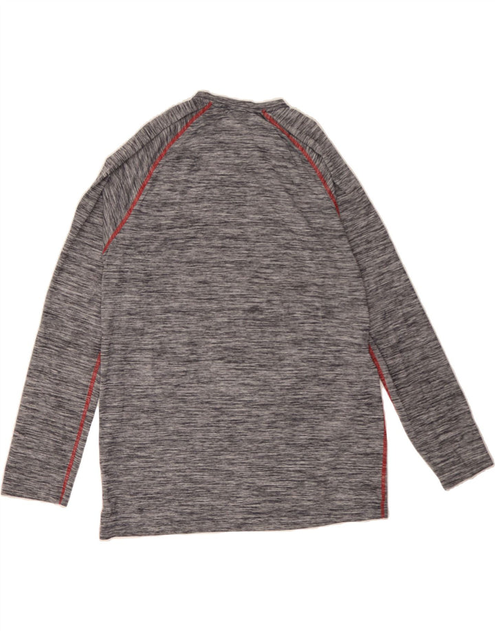 RUSSELL ATHLETIC Mens Dri-Power Top Long Sleeve XL Grey Flecked Polyester Vintage Russell Athletic and Second-Hand Russell Athletic from Messina Hembry 