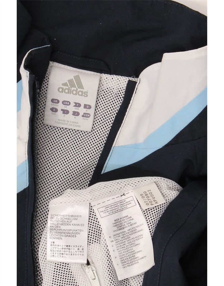 ADIDAS Herren Real Madrid Regenjacke UK 40/42 Mittel Marineblau Farbblock