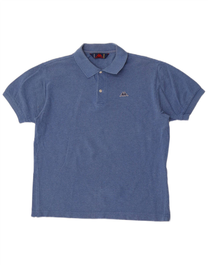 Kappa Herren-Poloshirt aus mittelblauer Baumwolle