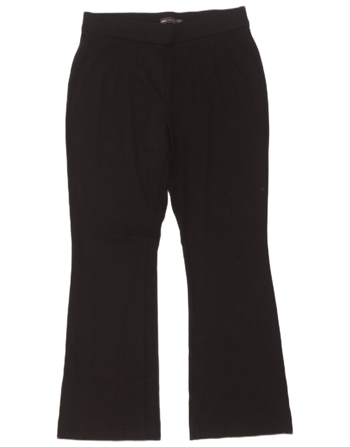 Marks & Spencer Damen Bootcut Freizeithose UK 12 Medium W30 L29 Schwarz