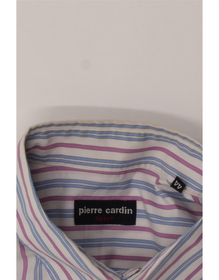 PIERRE CARDIN Mens Short Sleeve Shirt Size 44 XL Multicoloured Striped Vintage Pierre Cardin and Second-Hand Pierre Cardin from Messina Hembry 
