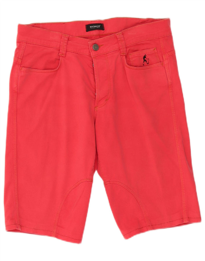 SIVIGLIA Herren-Freizeitshorts W31 Mittelrote Baumwolle