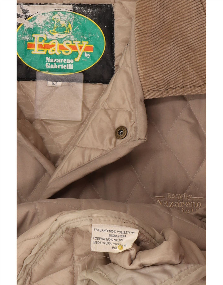Nazareno Gabrielli Herren Steppjacke UK 38 Mittelgraues Polyester