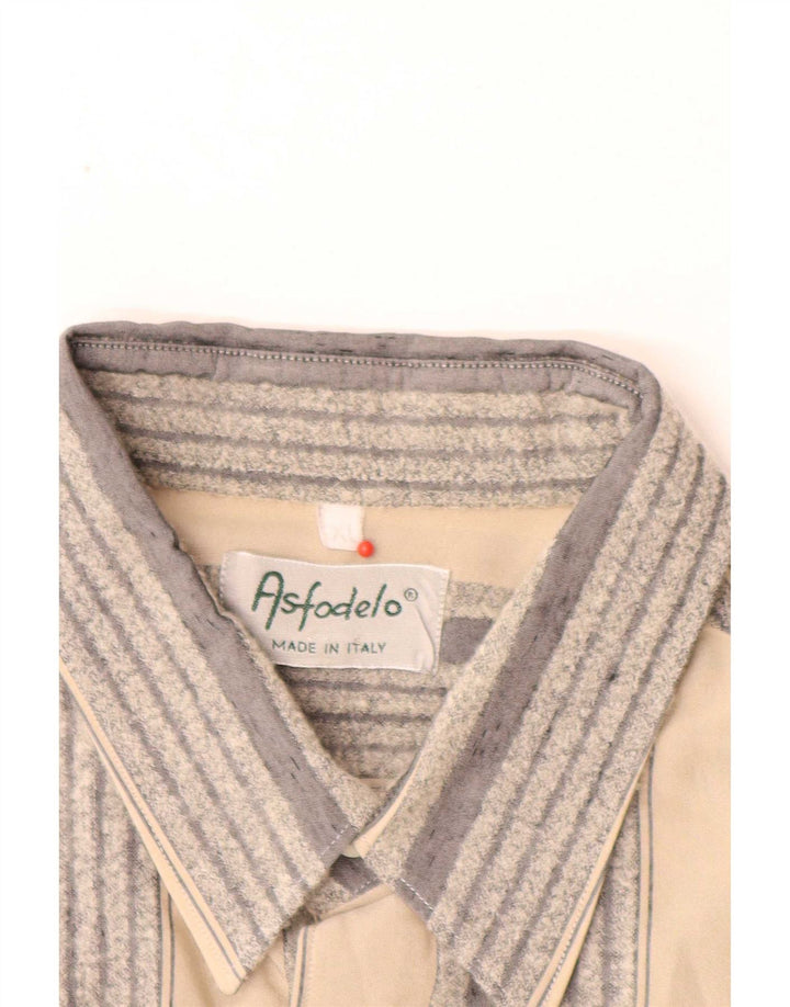 Vintage Herrenhemd XL Grau gestreift