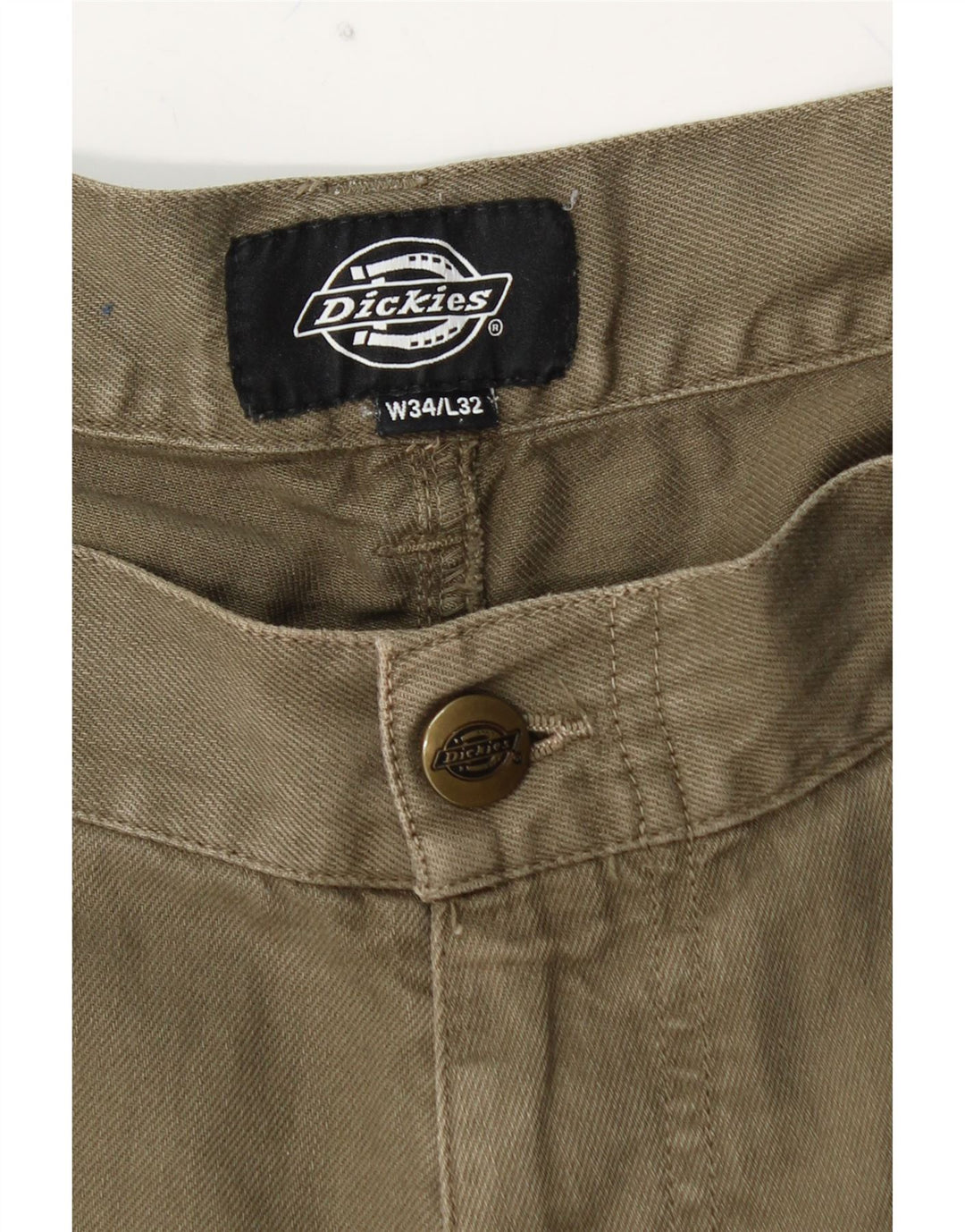 DICKIES Gerade Cargohose für Herren, W34, L32, Khaki, Baumwolle