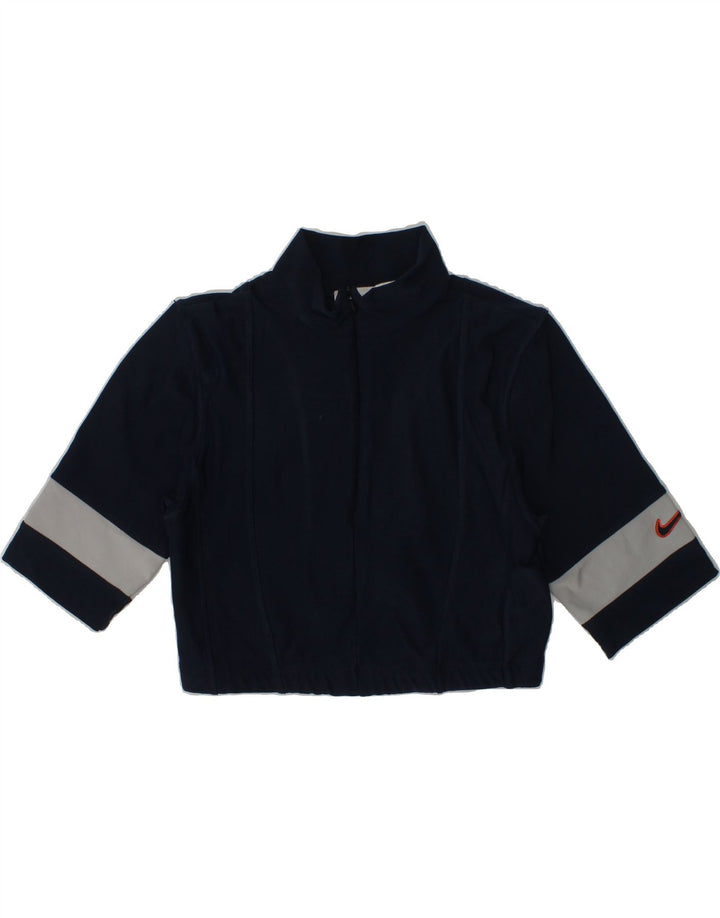 NIKE Girls 3/4 Sleeve Pullover Tracksuit Top 8-9 Years Medium Navy Blue | Vintage Nike | Thrift | Second-Hand Nike | Used Clothing | Messina Hembry 
