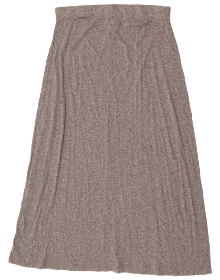 Eddie Bauer Damen-Maxirock, Größe L, W36, grau gefleckte Baumwolle