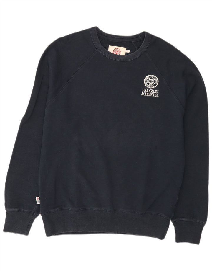 Franklin Marshall Herren-Sweatshirt, mittelgroß, Marineblau