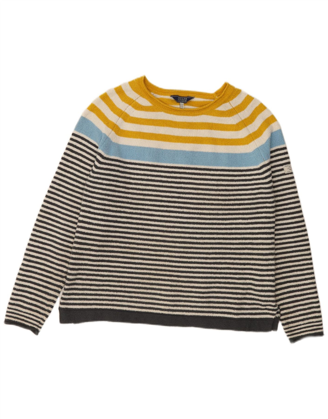 Joules Damen-Pullover mit U-Boot-Ausschnitt, Größe M, mehrfarbig, gestreift, UK 12
