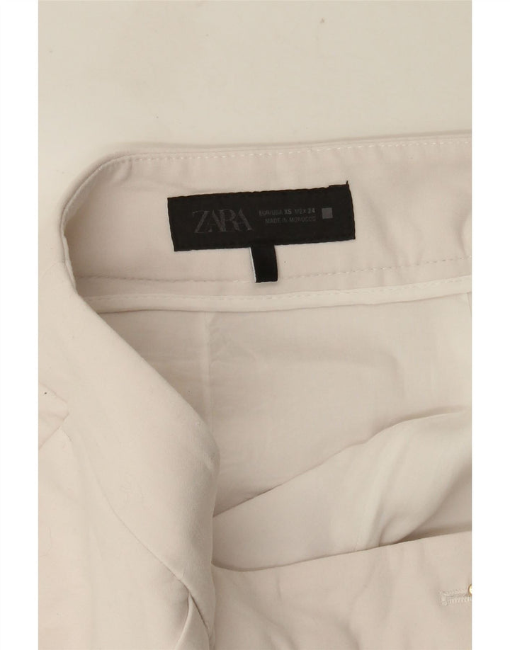 Zara Damen Skort UK 6 XS W30 Weiße Viskose
