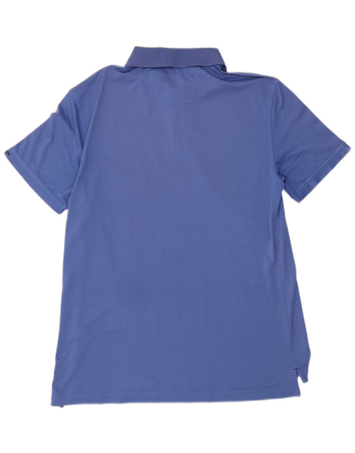 Nautica Herren-Poloshirt aus mittelblauem Polyester