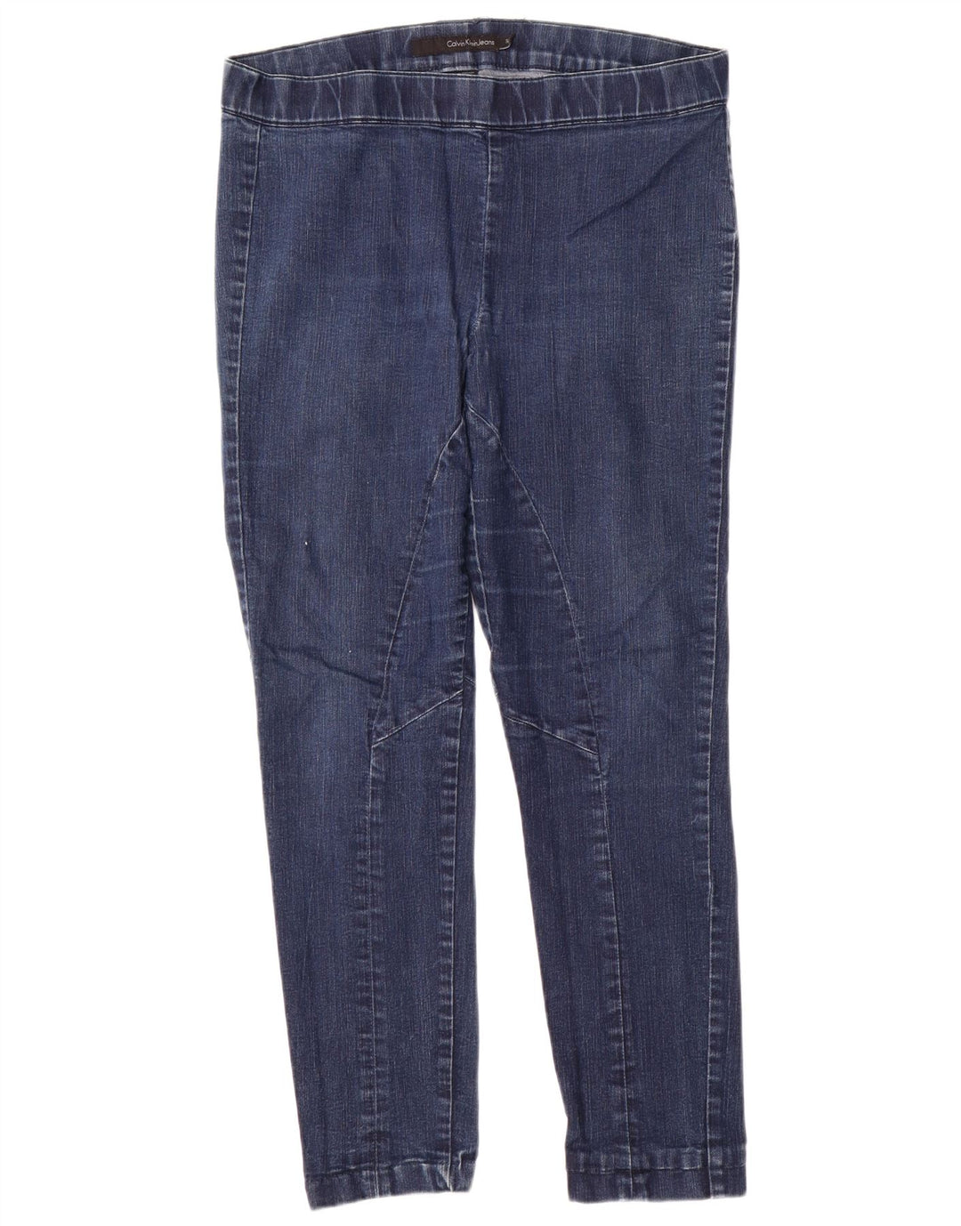 CALVIN KLEIN Damen Skinny Jeans US 12 Large W31 L28 Blaue Baumwolle