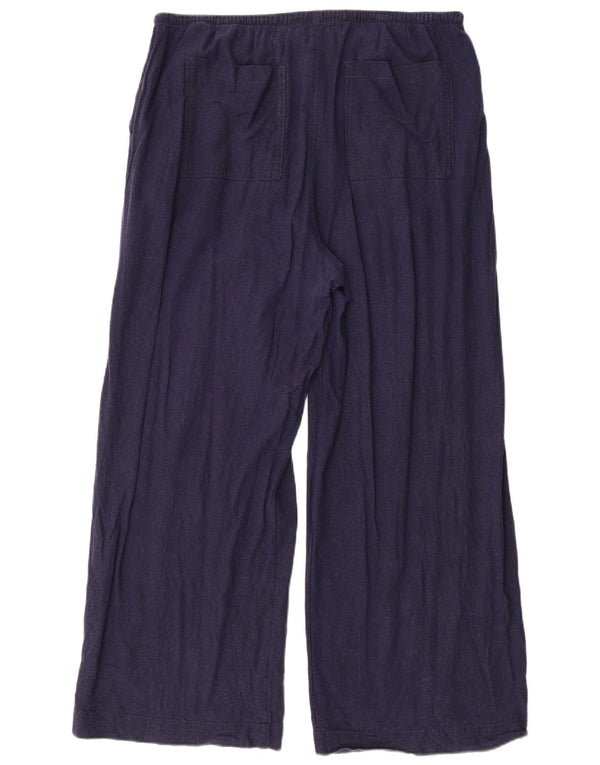 Marks & Spencer Damen-Hose mit hoher Taille, UK 18, XL, W40, L29, Marineblau