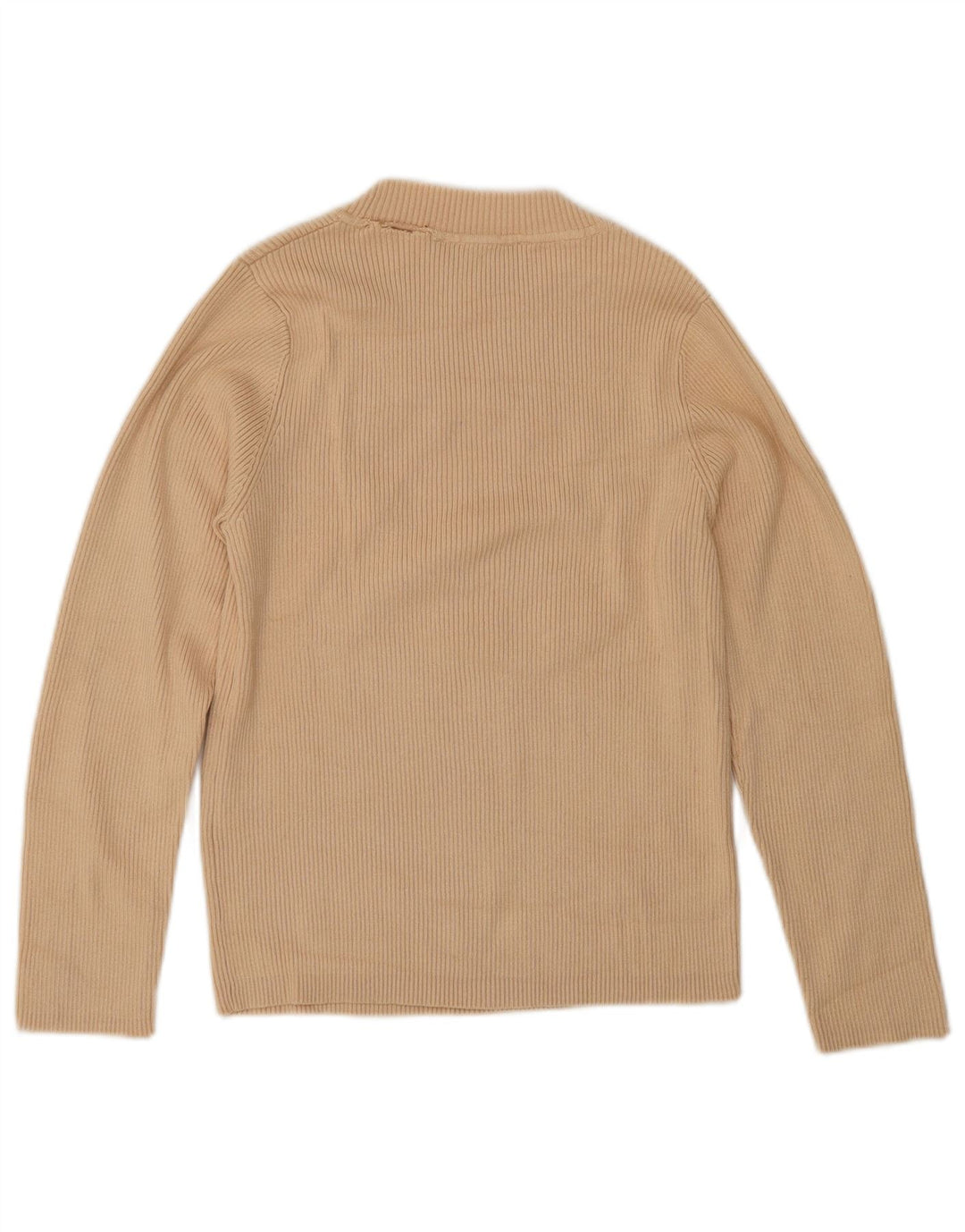 Zara Damen Crop Top 3/4 Ärmel UK 12 Medium Beige